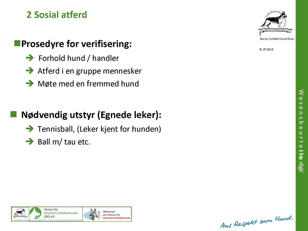 Forberedelser av test og nødvendig utstyr Vesenprøve 235315